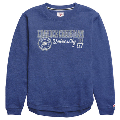 Victory Springs Ladies Crewneck | Heather Royal Blue