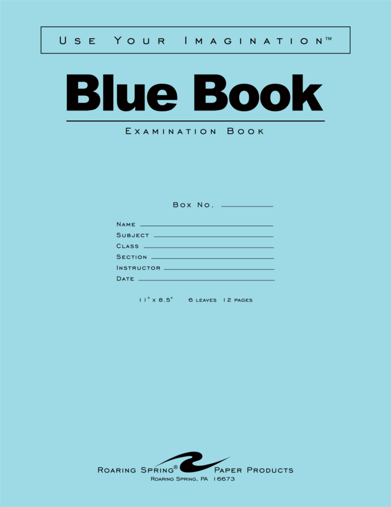 Blue Book 11x8.5