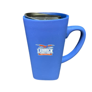 Fanatic Ceramic Travel Mug with Lid, Blue