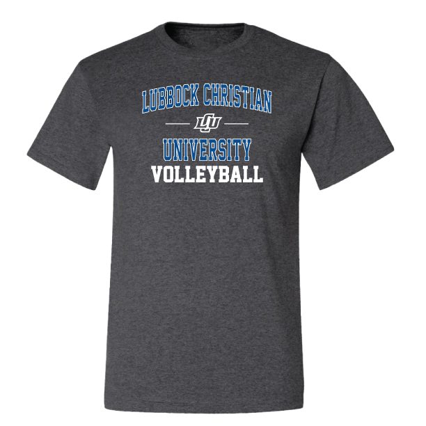 Volleyball Tee | Charcoal Heather – Lubbock Christian University