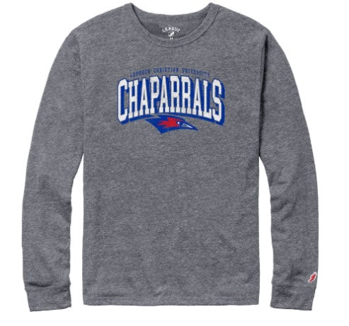 League Victory Falls Chaparrals LS Tee, Fall Heather