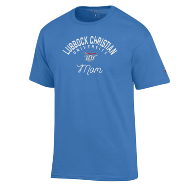 Champion Lubbock Mom Script Tee, Blue