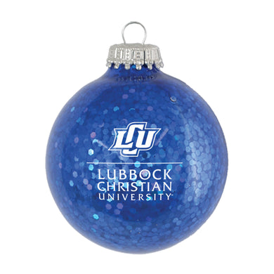 Sparkle Glass Ball Ornament | Blue Spangle