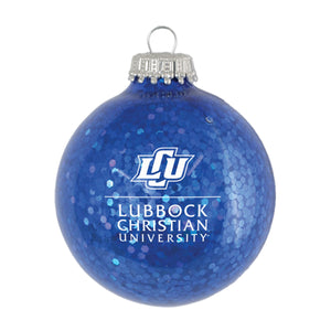Sparkle Glass Ball Ornament | Blue Spangle