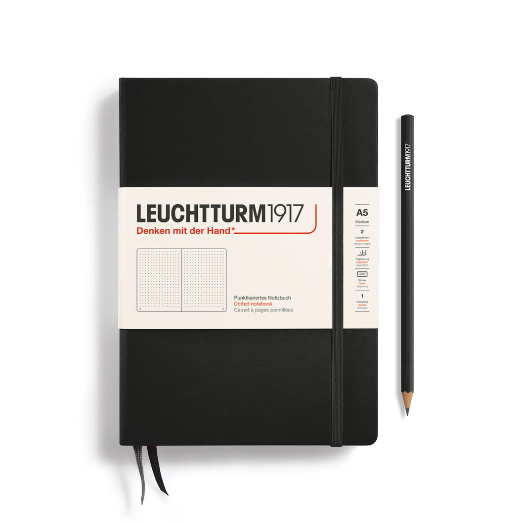 Leuchtturm1917 Notebook Edition Paper 120g | Medium (A5) Hardcover | Dotted | Black